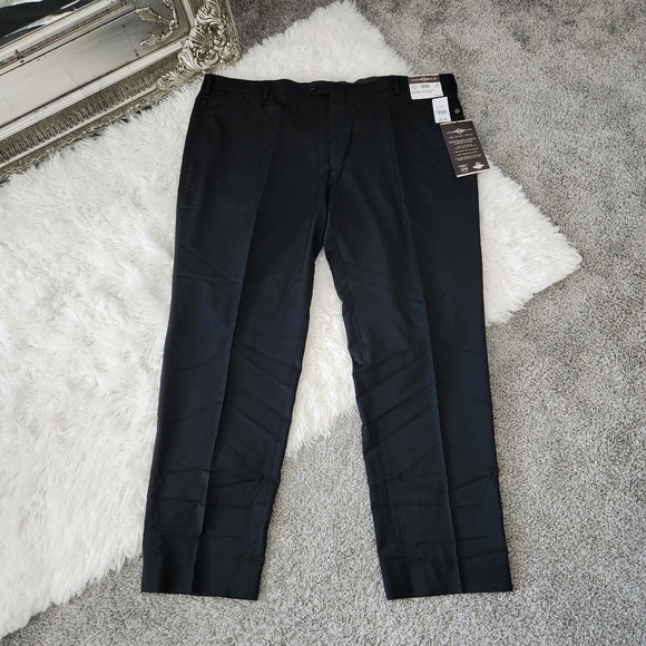 Joseph Abboud Wool Blend Men’s Suit Separate Dress Pants Size 48x34. Black. New. - Picture 1 of 4